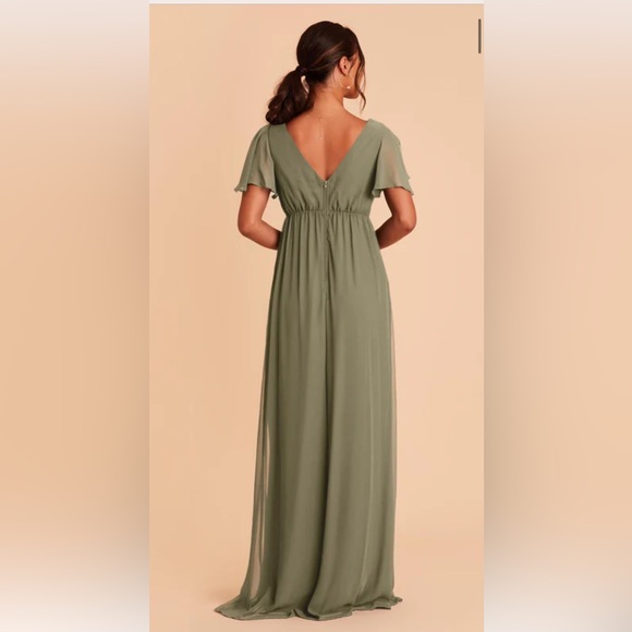 Moss Green Full Length Dress - Picture 2 of 2